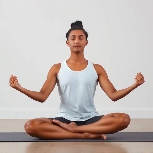 A person in a meditation pose, practicing relaxation techniques