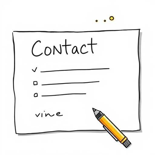 Illustration of a contact form with a pen and paper, emphasizing ease of communication